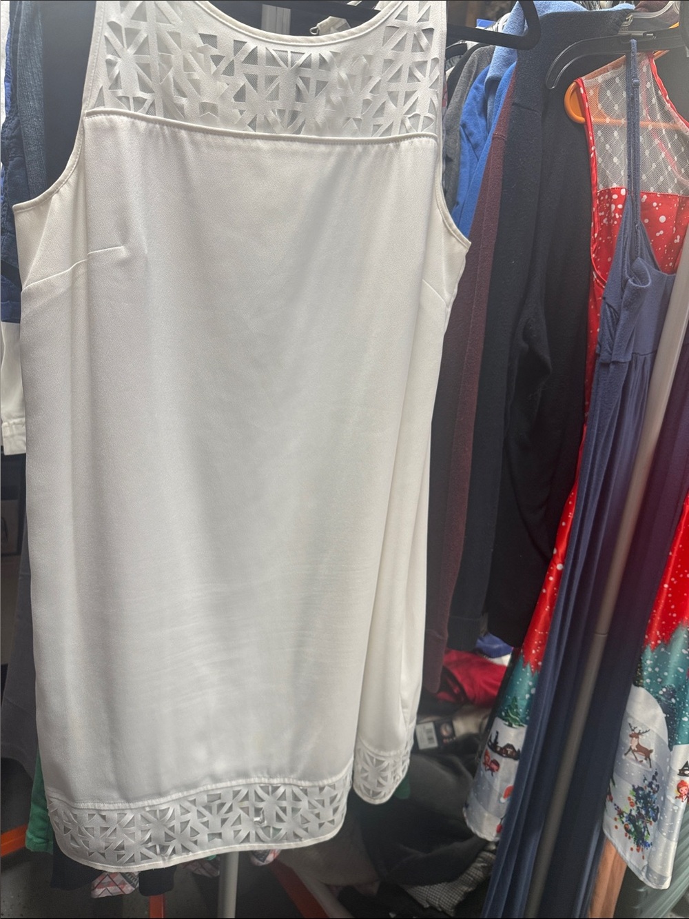White sleeveless dress